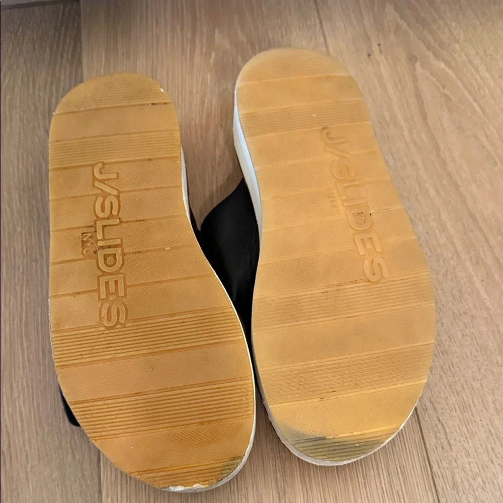 J Slides Black Sandals with Silver Buckles - Picture 6 of 6